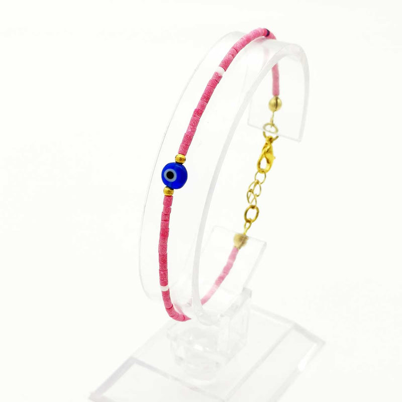  bracelet aux perles de céramiques rouges