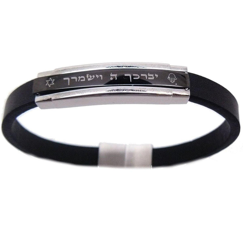 Bracelet en Cuir Elégant- Bénédiction des Cohanim-O-Judaisme