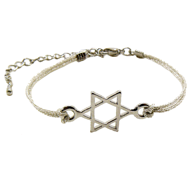 Bracelet fil rouge et argent - Etoile de David – O-Judaïsme Bracelet fil rouge et argent - Etoile de David – O-Judaïsme