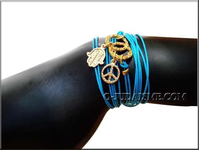 Bracelet "Hamsa & Peace and Love"-O-Judaisme