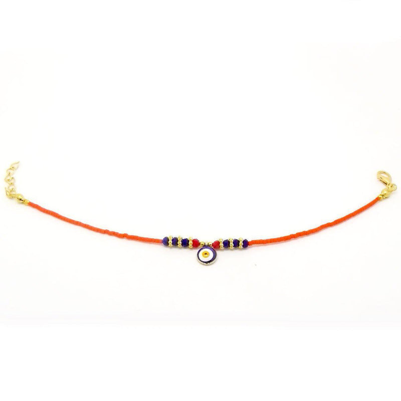 Bracelet Turc aux multiples perles de céramiques Oranges-O-Judaisme