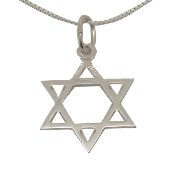 Collier Etoile de David argent 19mm-O-Judaisme