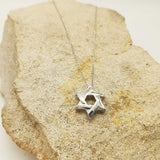 Silver Star of David Pendant - Abraham