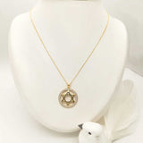 CollierEtoile de David dans son cercle de Zirconium