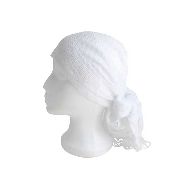 Foulard blanc au crochet