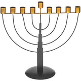 Hanoukia en Etain Argent ou Noir - 33cm