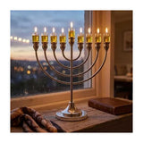 Hanoukia- Menorah Fine en Nickel – Chandelier de Hanouka