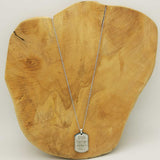 Collier façon Plaque Militaire en Acier Inoxydable Argent Shema Israel