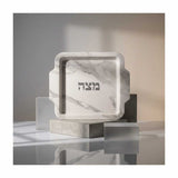 Plateau à Matsa en bambou marbre blanc