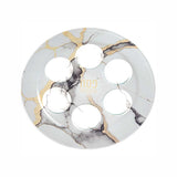 Plateau du Seder en Verre Marbré Or et Gris