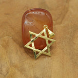 Pendentif Etoile de David Simple Recouvert d'Or