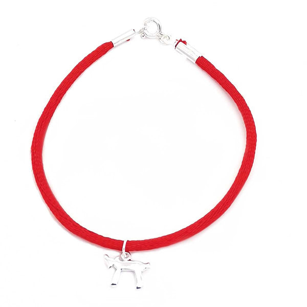 Fil Rouge Bracelet and its Sterling Silver Chai