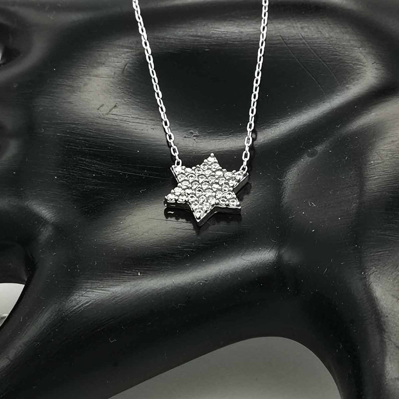 Star of David Necklace and CZ Stones - Finesse