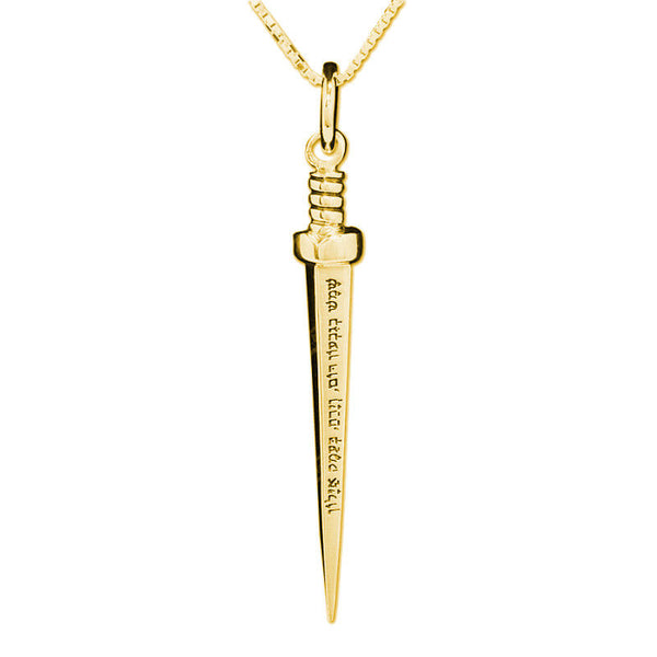 Amuleto para Milagros - Espada de Gedeón recubierta de Oro de 22 kilates