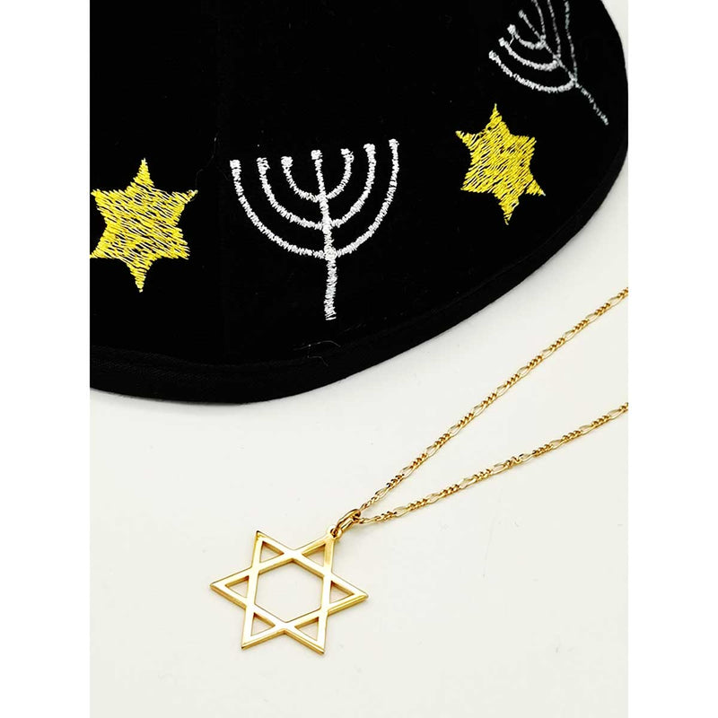 Simple and Fine Gold Covered Star of David Pendant