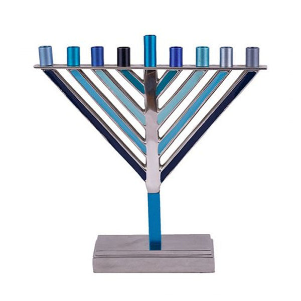 Chabad - Large Blue Hanukkah Menorah - Yair Emanuel