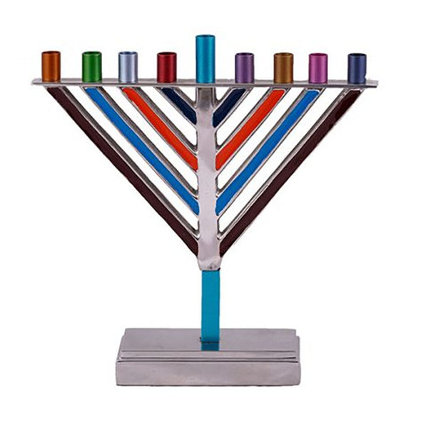 Jabad - Menorá de Hanukkah multicolor grande - Yair Emanuel