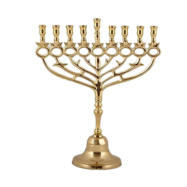 Brass Hanukkah Candlestick - Emanuel's Pomegranates