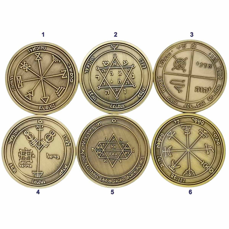 Sceaux de Salomon sous forme de pièce de monnaie en Laiton