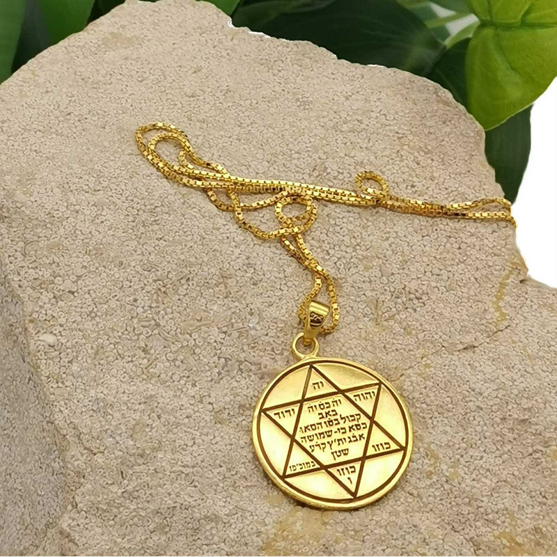 Magen David - Seal of Solomon protection and success - Gold