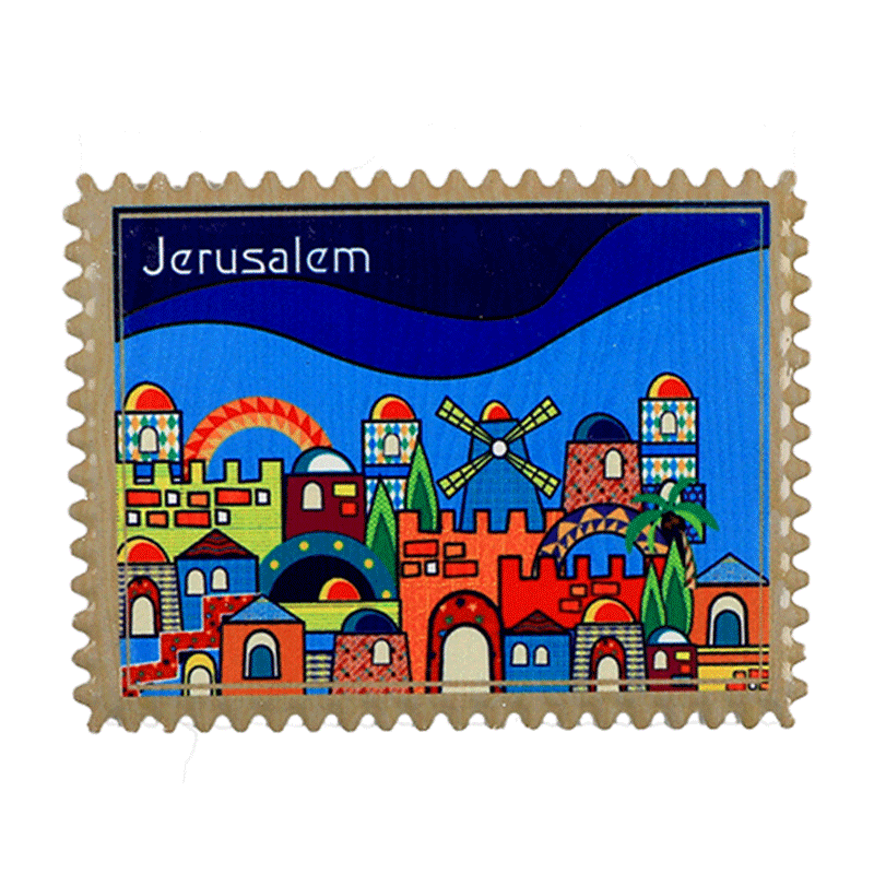 Imán de cerámica con los colores de Israel