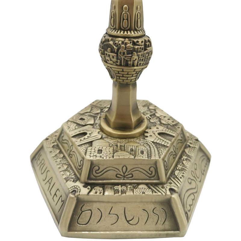 35cm Brass Temple Menorah