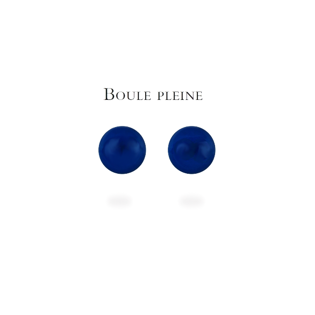 Boucles d'Oreilles Boules Agates Bleues-O-Judaisme