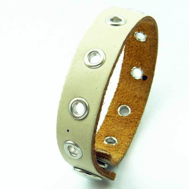 Bracelet cuir "Clous"-O-Judaisme