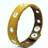 Bracelet cuir "Clous"-O-Judaisme