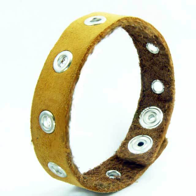 Bracelet cuir "Clous"-O-Judaisme