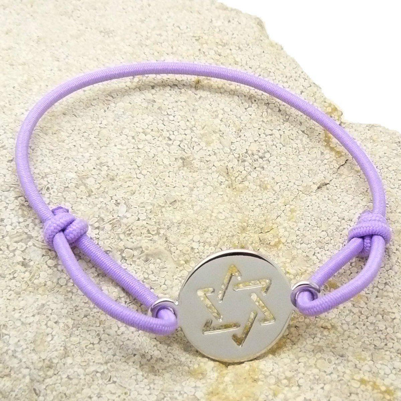 Bracelet Etoile de David - Couleur Parme-O-Judaisme