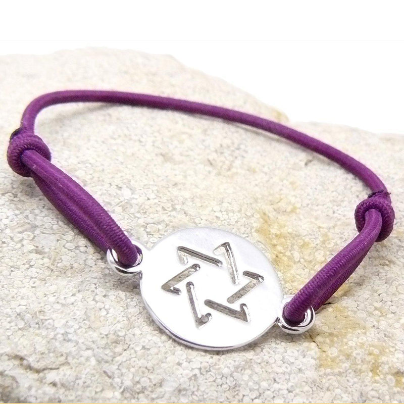 Bracelet Etoile de David - Couleur Prune-O-Judaisme