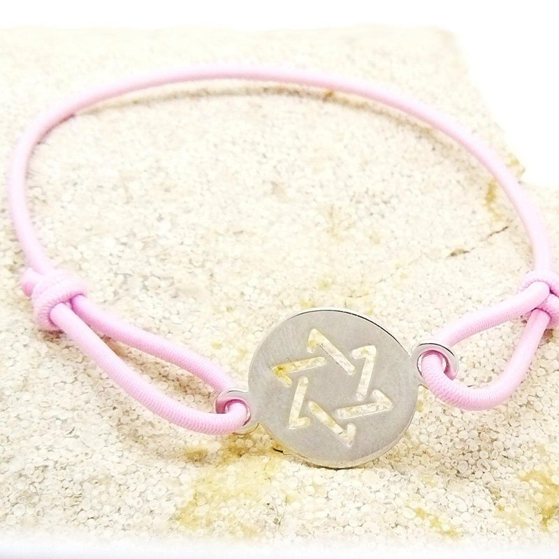 Bracelet Etoile de David - Couleur Rose Tendre-O-Judaisme