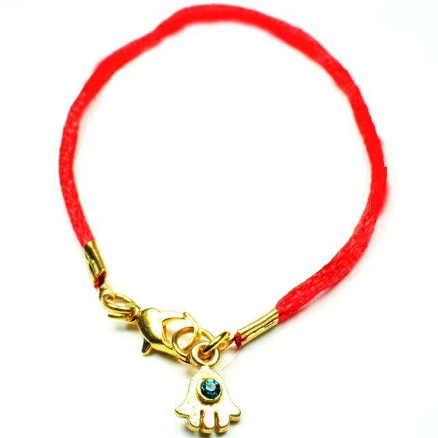Bracelet fil de soie rouge Hamsa-O-Judaisme