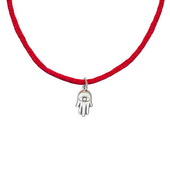 Bracelet Fil de soie rouge Hamsa-O-Judaisme