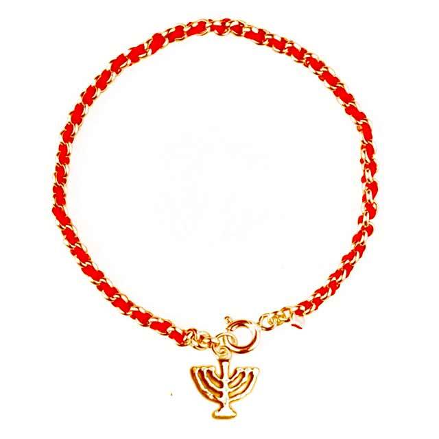 Bracelet Fil rouge Ménorah-O-Judaisme