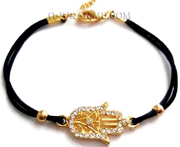 Bracelet soie Main de Myriam Or-O-Judaisme