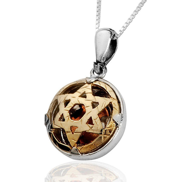 Collier Etoile de David d'or aux 5 métaux-O-Judaisme