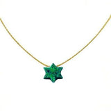 Collier Etoile de David opale bleu-profond-O-Judaisme