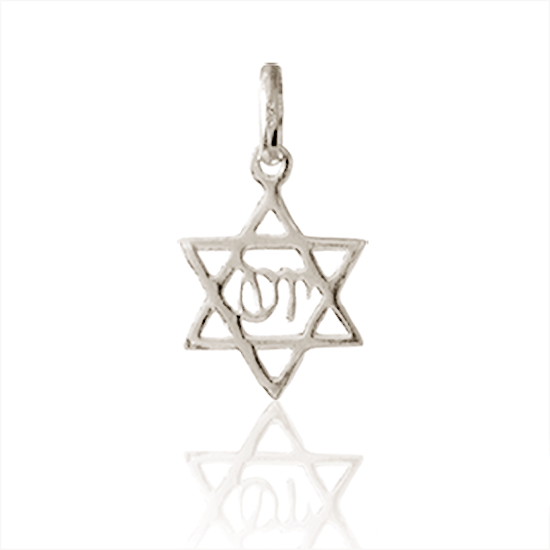 Médaillon Etoile de David d'Argent-O-Judaisme