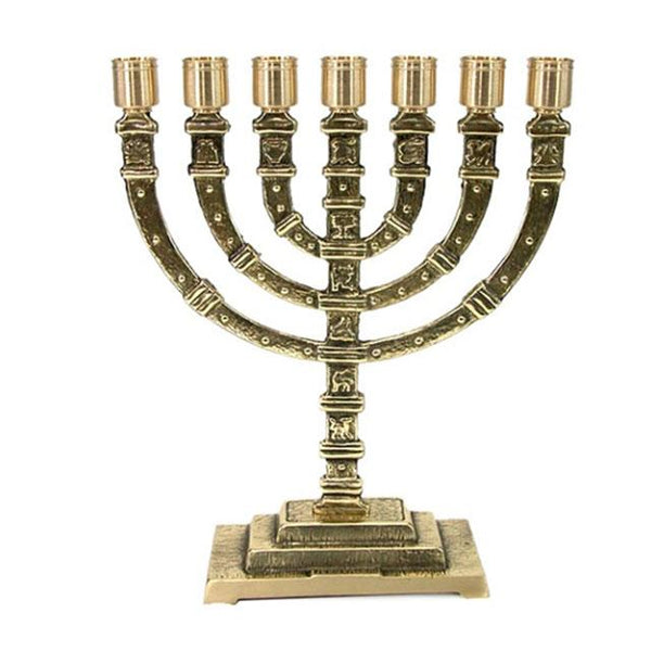 Menorah des 12 Tribus d'Israel 24cm-O-Judaisme