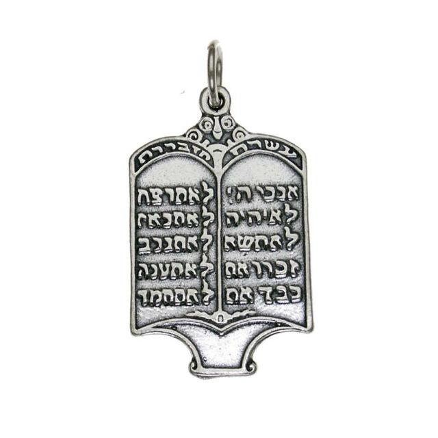 Pendentif Les Dix Commandements - Argent-O-Judaisme
