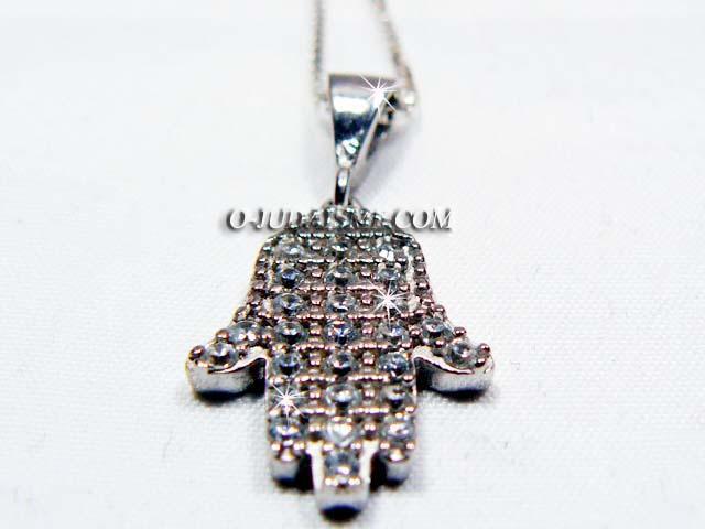 Pendentif Main de Myriam serti de brillants-O-Judaisme